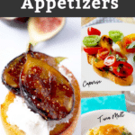 Crostini Appetizers with 3 different toppings are the perfect bite-size finger food to make for your next party. Caprese, Caramelized Fig and Tuna Melt!