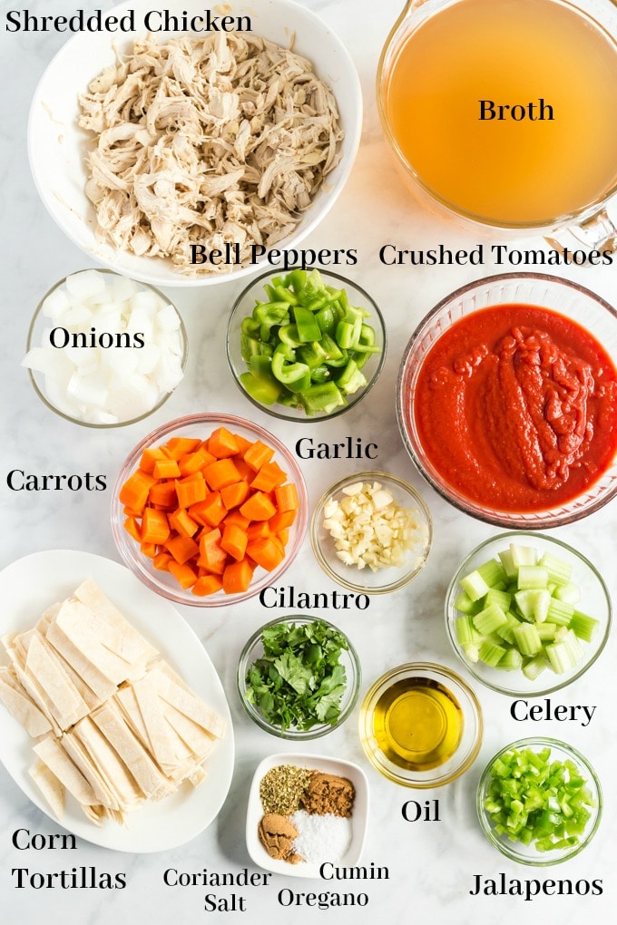 Chicken Tortilla Soup ingredients