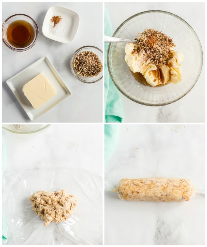 Making the flavored butter step by step photos