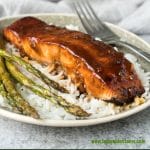 This Honey Miso Glazed Salmon is tender, flaky, light and bursting with flavor! With only 4 ingredients, this healthy salmon recipe is easy enough to make for a weeknight meal and elegant enough to serve to guests.
