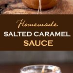 This Homemade Salted Caramel Sauce is easy to make, quick, thick, smooth and sweet with a hint of salt. Spoon it over ice cream, cakes, pies or eat it by the spoonful like I do!!
