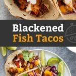 Pin image of blackened fish tacos