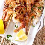 These Grilled Shrimp Skewers are seasoned with a simple Cajun butter resulting in the most mouthwatering, succulent and delicious grilled shrimp. An easy appetizer or dinner recipe guaranteed to become a favorite!