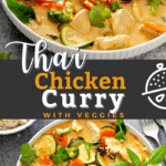 Pin image of Thai Red Curry Chicken with vegetables