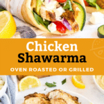 This Chicken Shawarma Recipe is loaded with flavor and one of the easiest and most delicious Mediterranean recipes to make at home. Chicken marinates in a simple spice blend and cooks in the oven or on the grill until perfectly tender, juicy and golden brown.