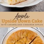 Pin image of apple upside down cake