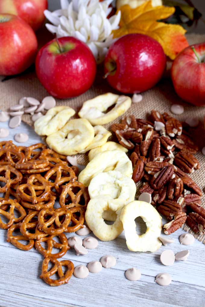 Ingredients to make Caramel Apple Pie Snack Mix