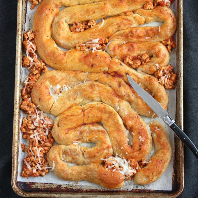 Halloween Icky Intestines (Stuffed Crescent Rolls)