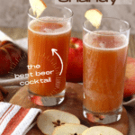 Pin image of two glasses of beer shandy
