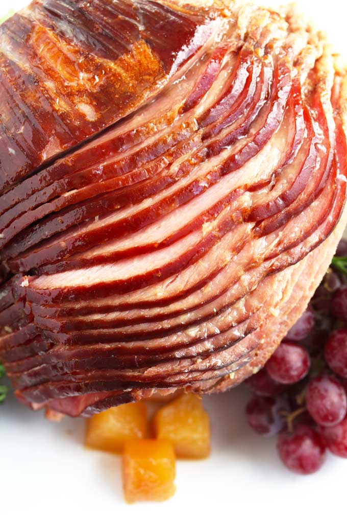 Top View of Slow Cooker Ham
