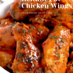 Pin image of chicken wings with buffalo sauce