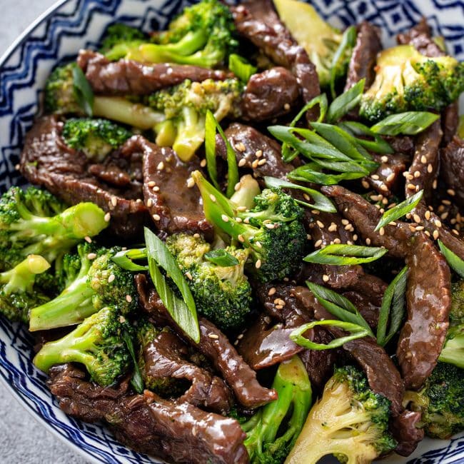 Juicy Beef and Broccoli in a wok