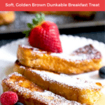 French Toast Sticks are a fun and tasty breakfast treat the whole family will love. This easy French Toast recipe makes the best fluffy, buttery, cinnamon filled, dunkable French Toast ever!