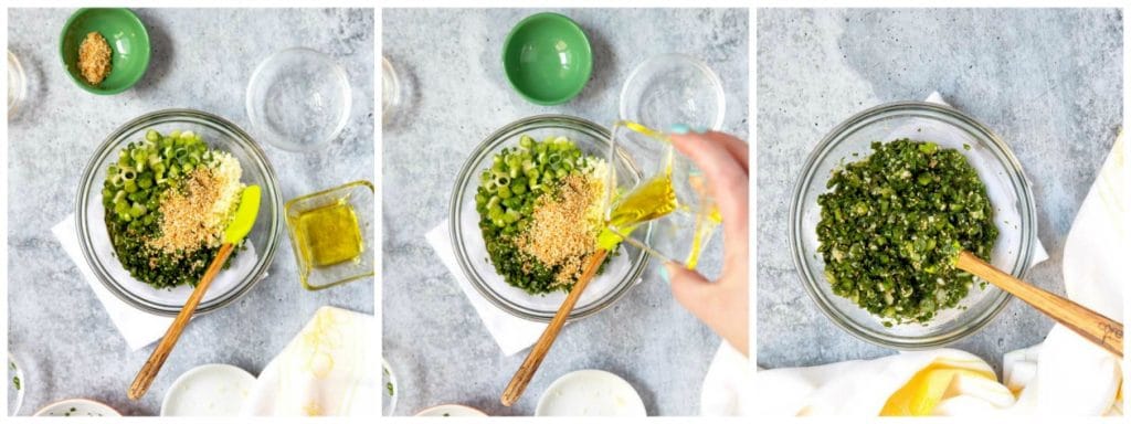 Step by step photos on how to make chimichurri.