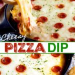 This Pizza Dip is creamy, cheesy and packed with delicious pizza flavor. This fun and easy to make dip recipe uses simple ingredients and is always a party favorite!
