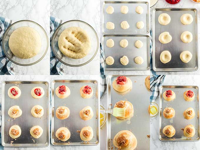 Step by step photos on how to make kolaches