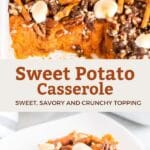 Sweet Potato Casserole Pin with two images