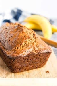 Whole loaf of homemade banana bread