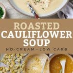 pin image of cauliflower soup