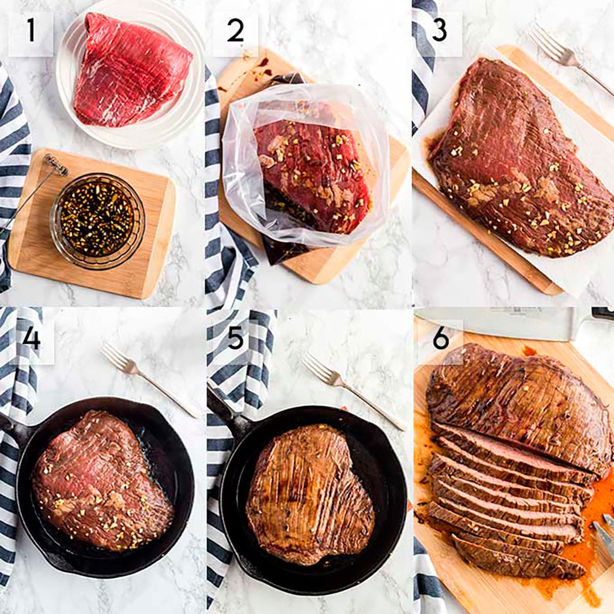 Step by step photos on how to make London Broil easily