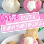 Pin image of Easter bunny cookies with fluffy tails