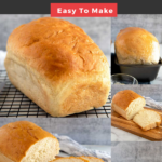 This White Bread recipe is easy to make and produces soft, fluffy and light white bread. This simple bread recipe makes two tall loaves of the best sandwich bread!