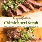 Pin image for chimichurri steak