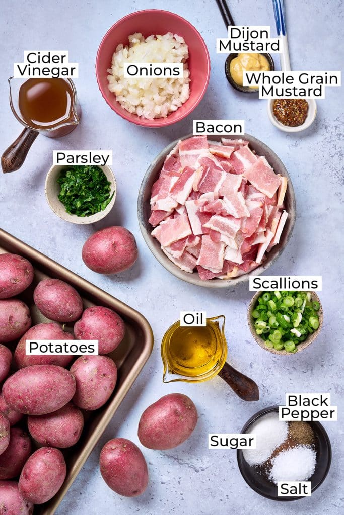 ingredients to make german potato salad