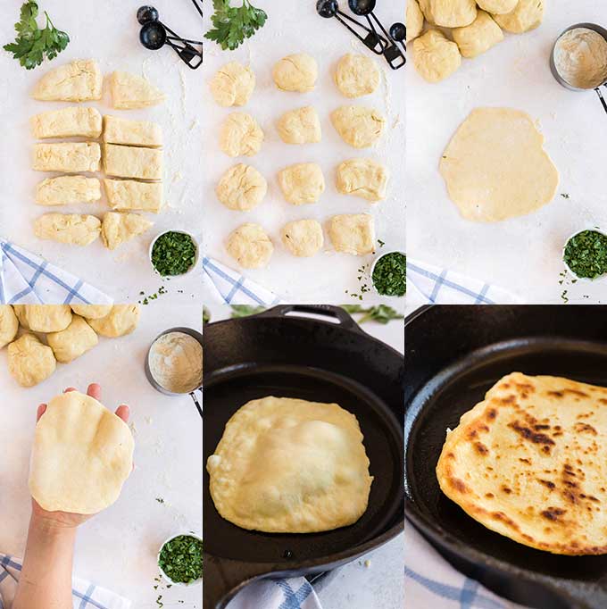step by step photos on how to make homemade flatbread