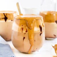 Fluffy and decadent glass filled with Kahlua Whipped Coffee
