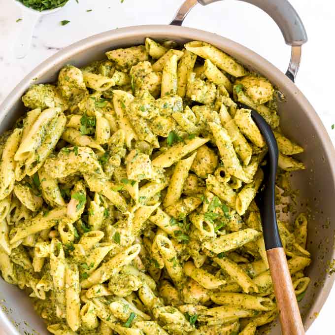 Chicken Pesto Pasta Creamy Lemon Blossoms