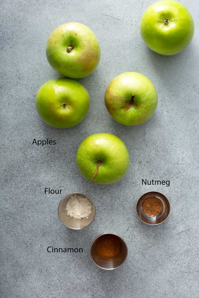 Ingredients To Make Cinnamon Apples.