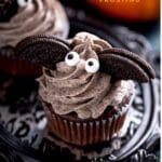 Pin image of halloween bat cupcake