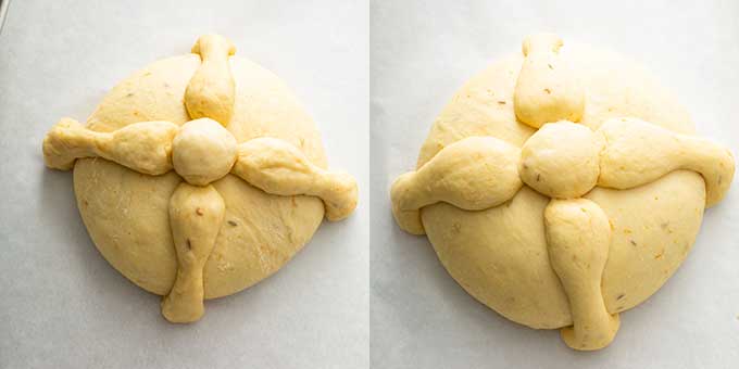 Shaped bread on first rise.