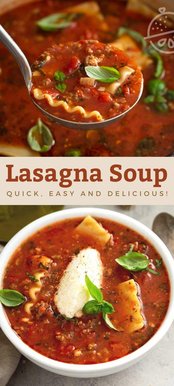 Lasagna Soup Recipe - Lemon Blossoms