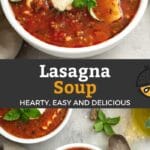 Pin image of Lasagna soup
