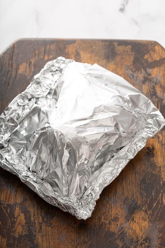 beets covered in aluminium foil