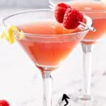 Pin image of French martini with raspberries