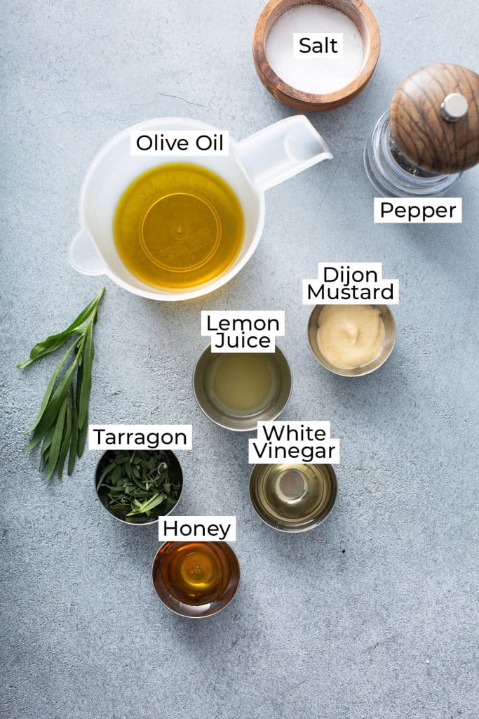 Ingredients to make the lemon vinaigrette