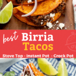 Pin image of birria tacos