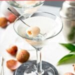 Lychee Martini vodka cocktail pin image