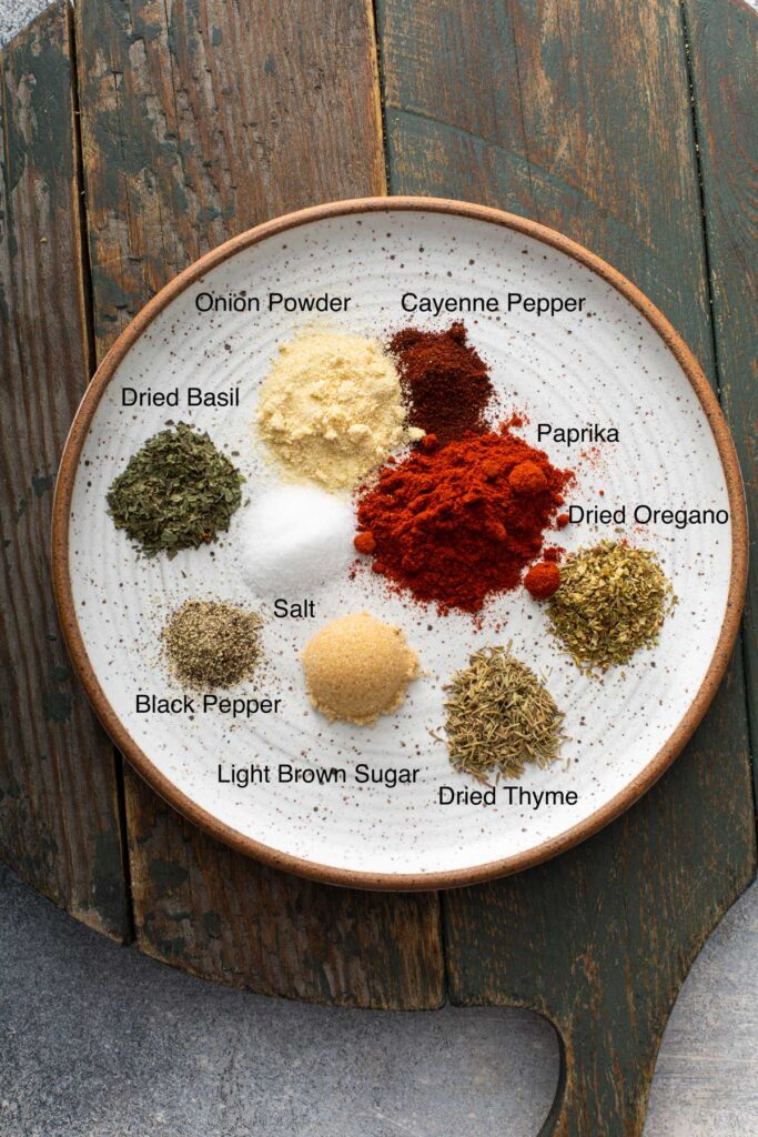 Ingredients to make Blackened Seasoning spice mix