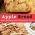pin image of apple loaf