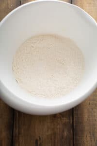 dry ingredients in a white bowl