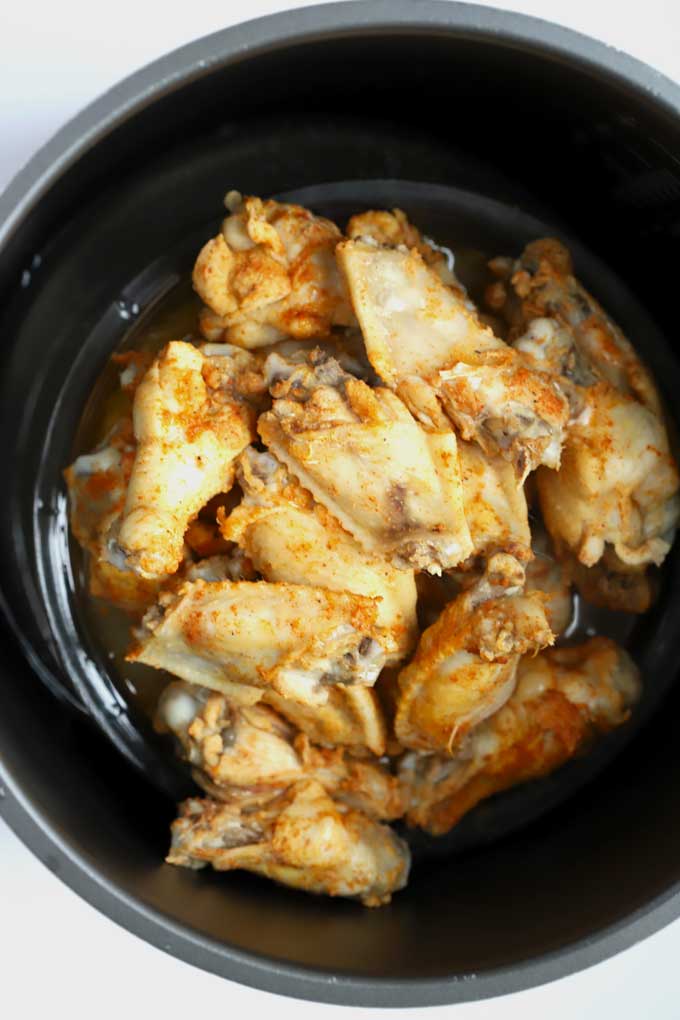 Cooked chicken wings in the Instant Pot