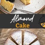 Pin image of almond cake