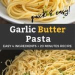 Pn image of garlic butter pasta recipe