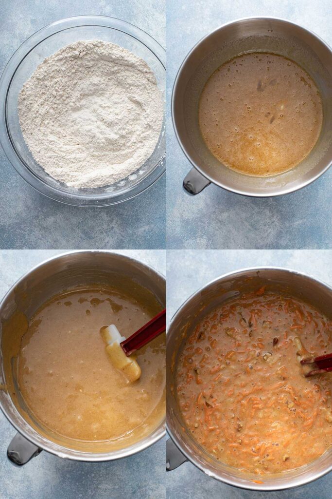 Step by step photos on how to make carrot cake from scratch