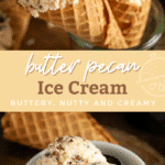Pin image of butter pecan ice cream