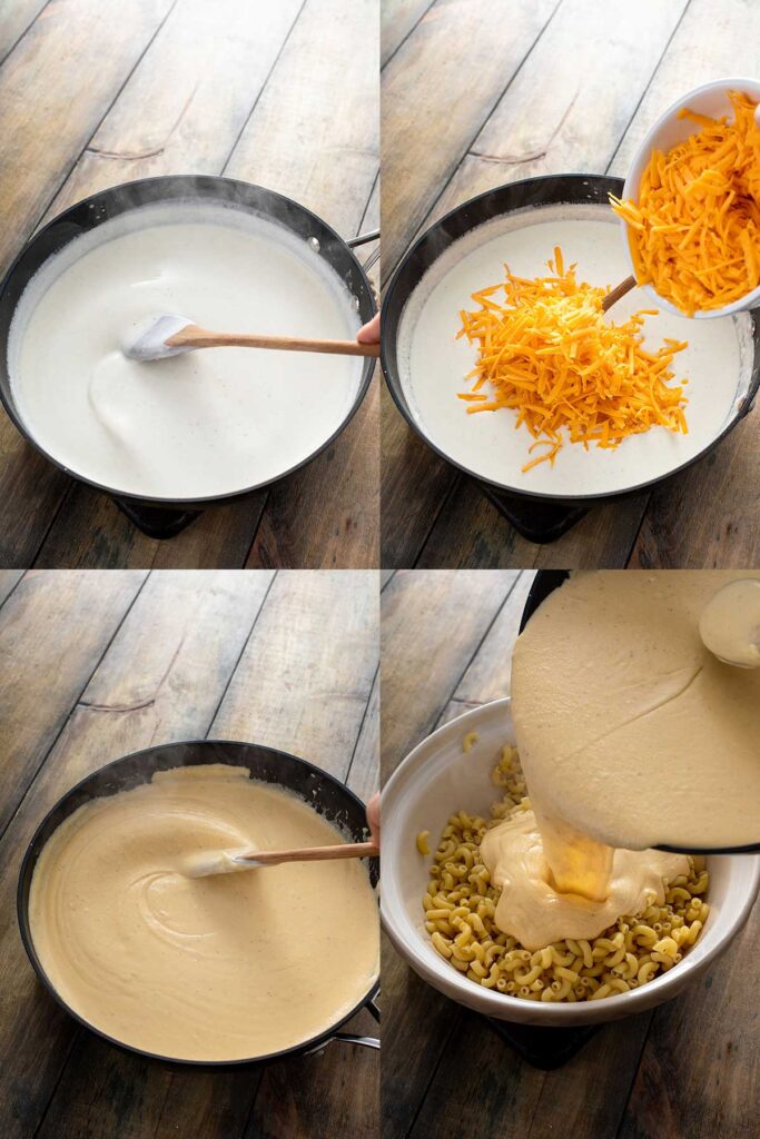 How to make oven baked macaroni and cheese step by step photos (making the cheese sauce)